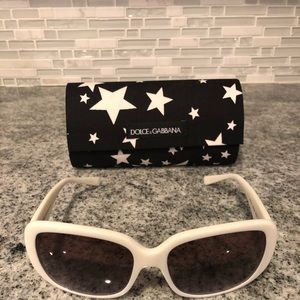 Dolce and Gabbana BRAND NEW White Sunglasses